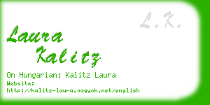 laura kalitz business card